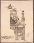 Gonzaga Pietro di Gottardo Preliminary Design of the Decoration for the St Nicholas Gate in the Moscow Kremlin on the Occasion of the Coronation of Alexander I - Hermitage
